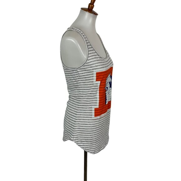 Junk Food Gray Striped Tank Top Small Graphic Retro Y2K Vintage Style - Picture 2 of 5